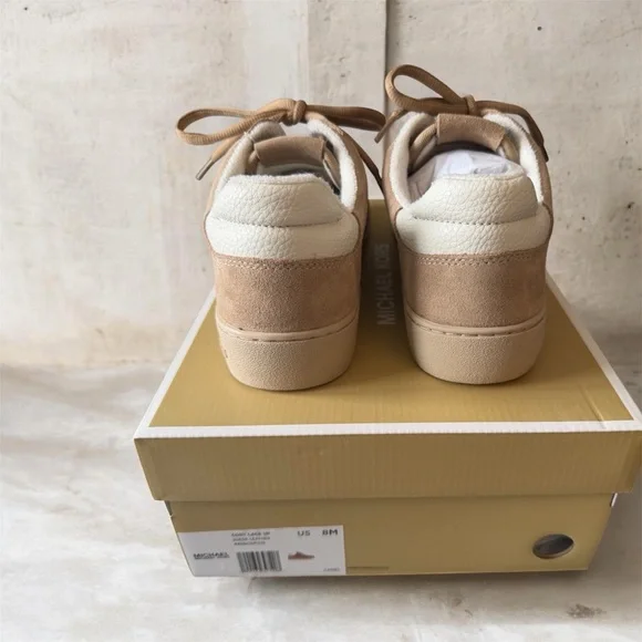 Michael Kors Cody Lace Up -Suede Leather / Camel - Men's Sneakers